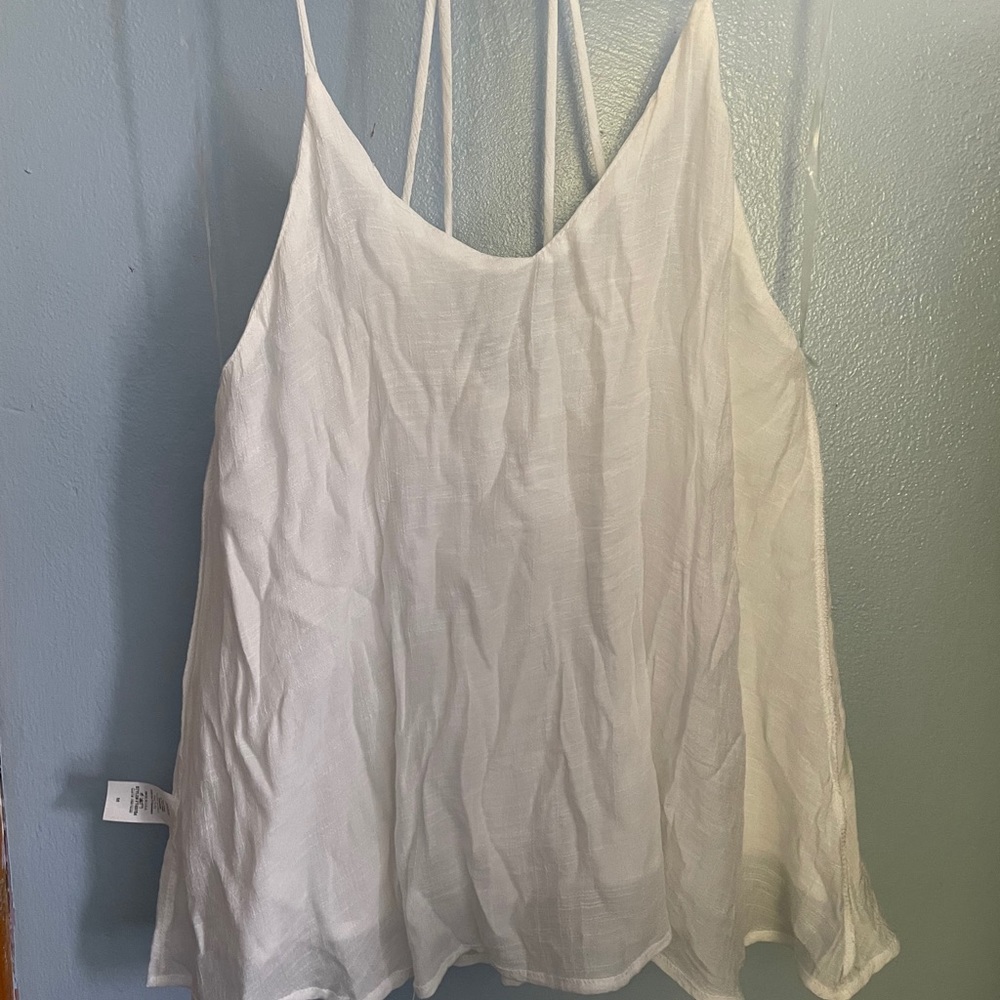 White linen camisole